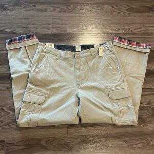 Red Head flannel lined cargo pants